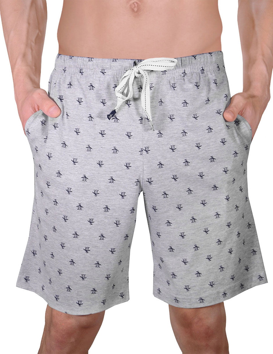 Pijama bermuda estampado logo de algodón para hombre Pijama bermuda estampado logo de algodón para hombre