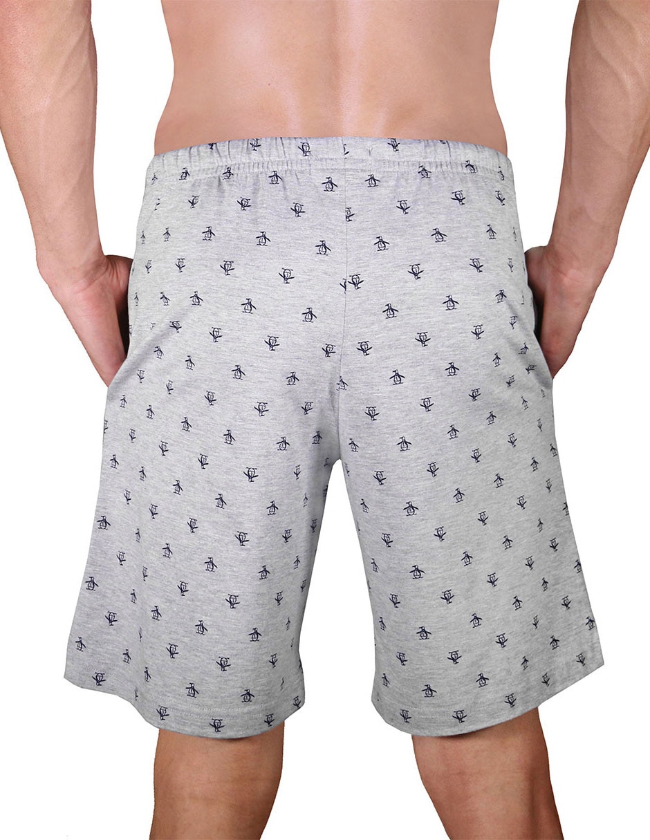 Pijama bermuda Original Penguin estampado logo de algodón para hombre