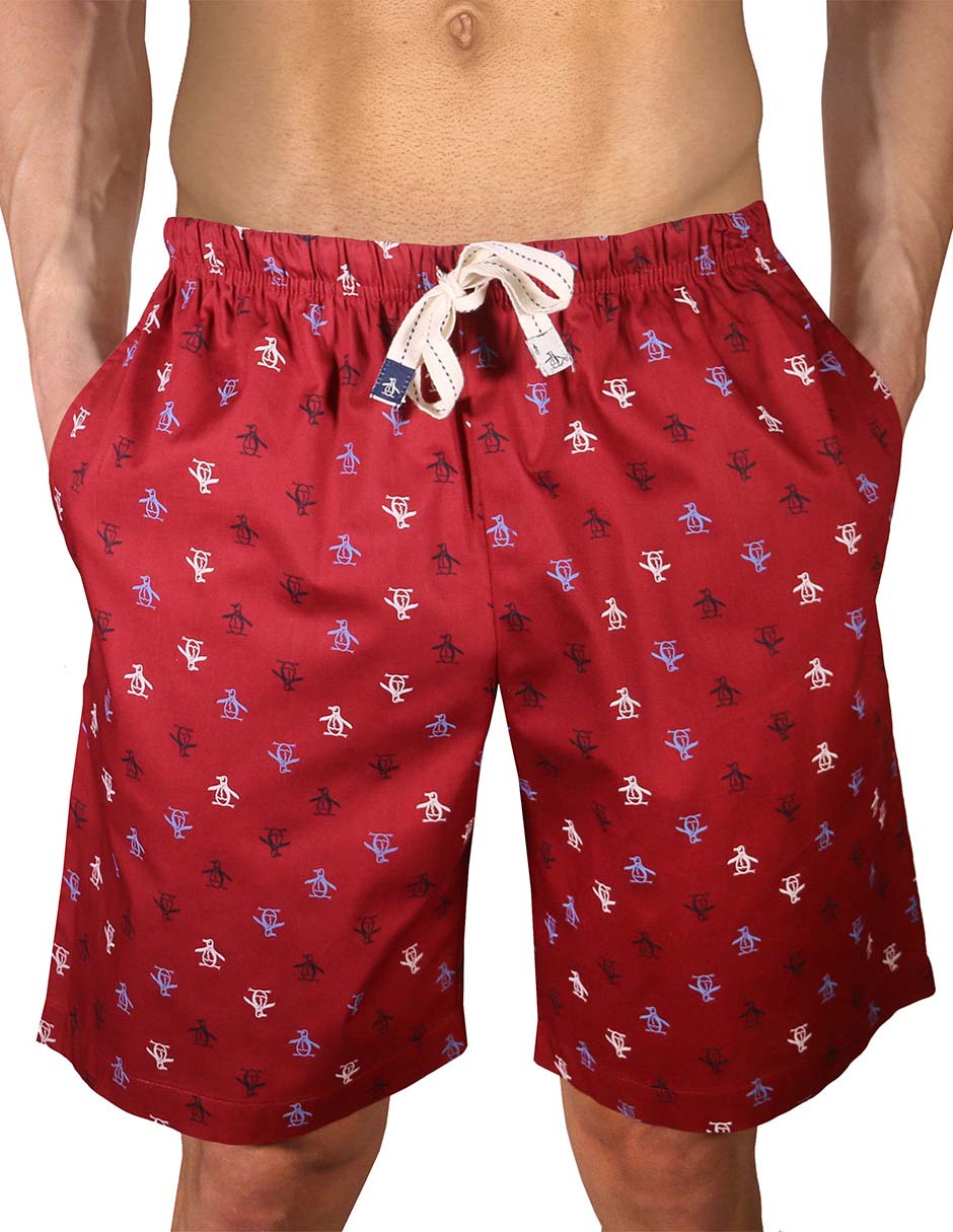 Pijama bermuda estampado logo de algodón para hombre Pijama bermuda estampado logo de algodón para hombre