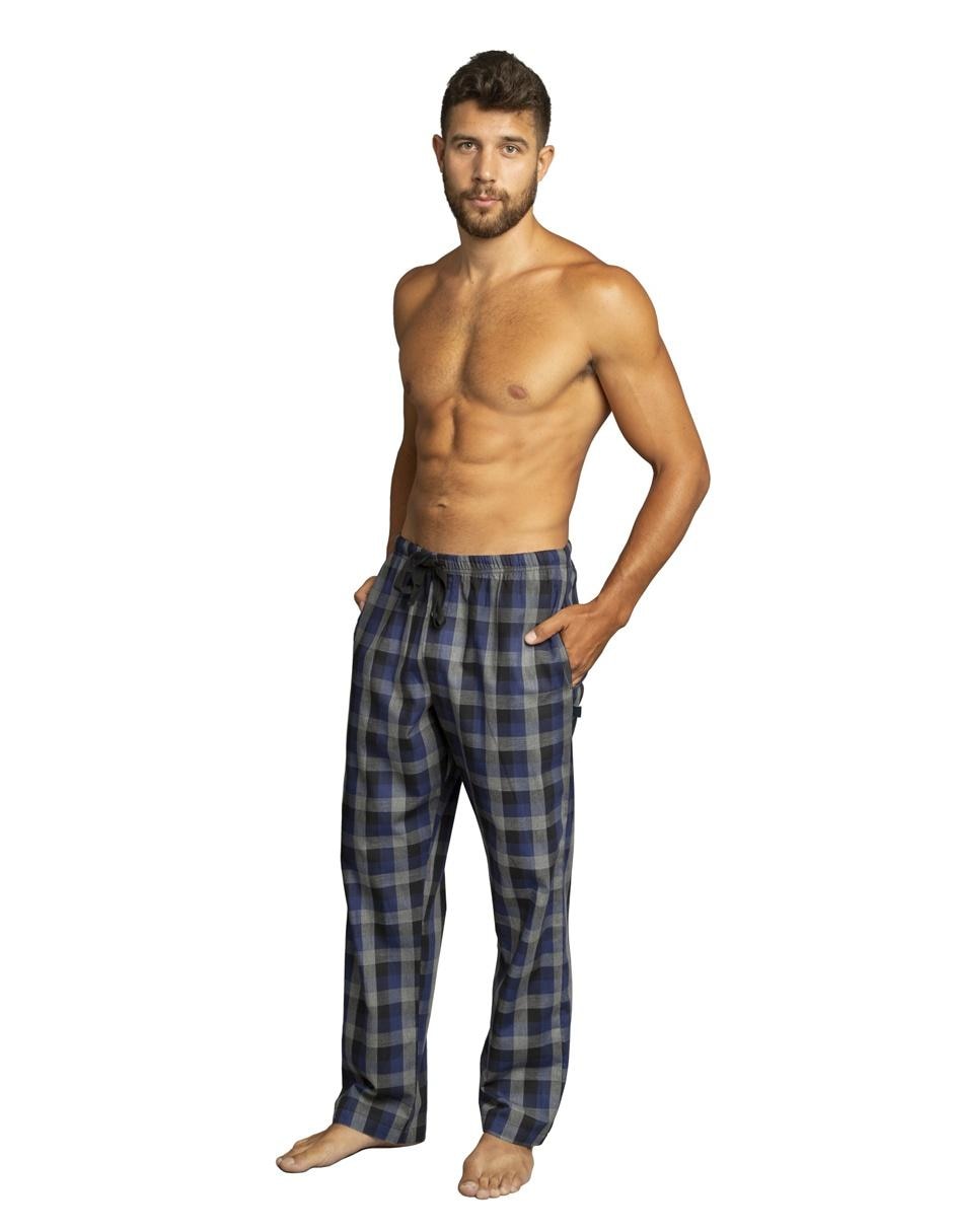 Pantalón pijama Perry Ellis estampado a cuadros de algodón para hombre