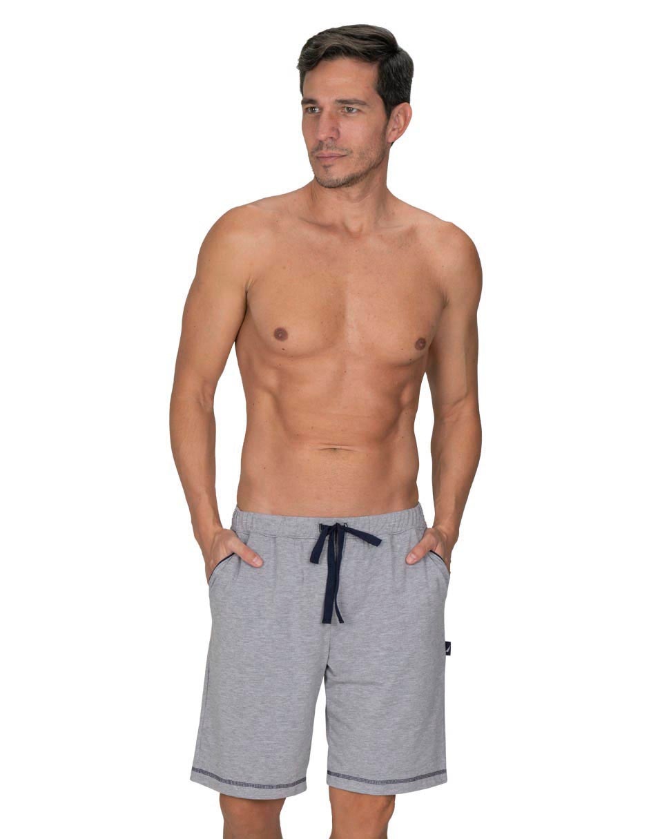 Pijama bermuda Nautica estampado liso de poliéster para hombre