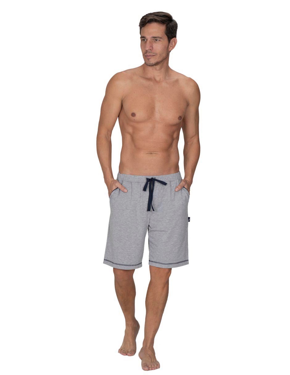 Pijama bermuda Nautica estampado liso de poliéster para hombre