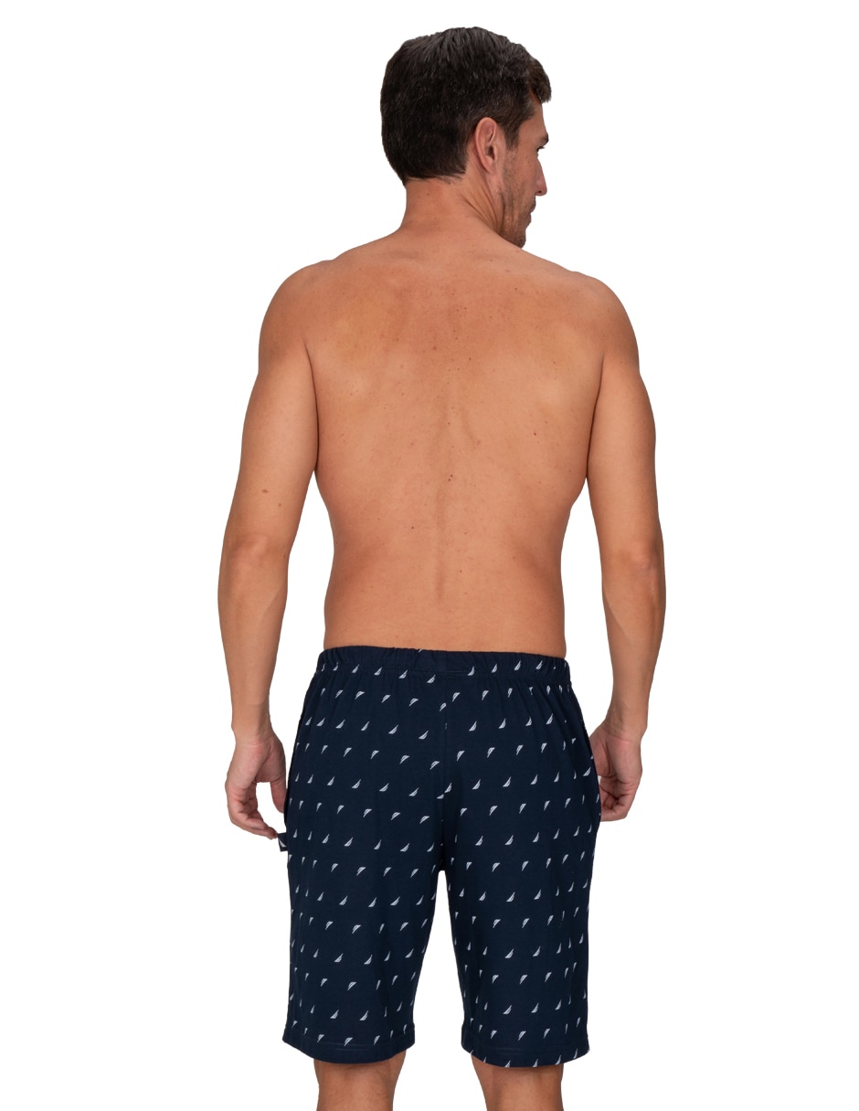Pijama bermuda estampado logo para hombre 2