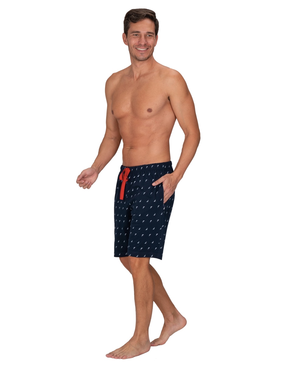 Pijama bermuda estampado logo para hombre 3