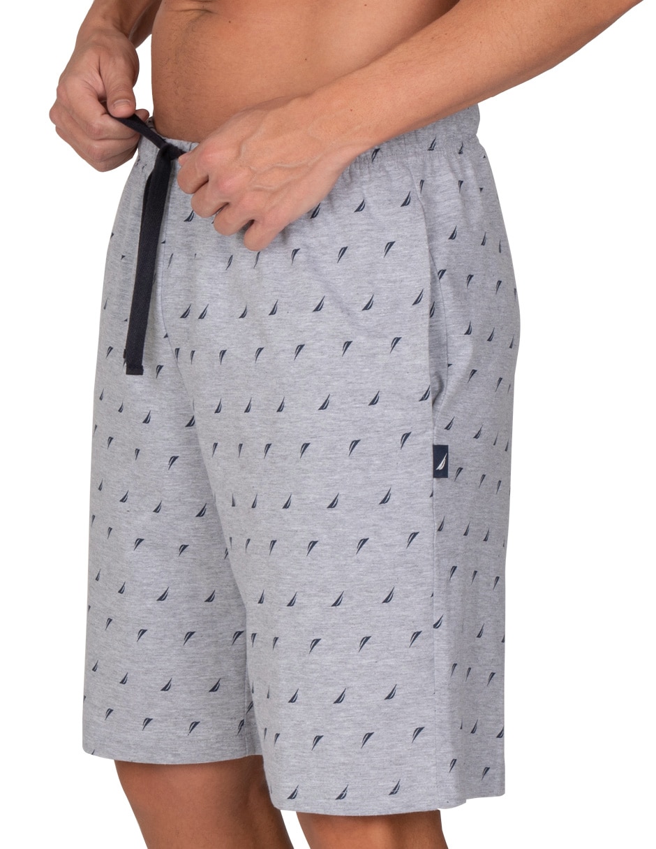Pijama bermuda Nautica estampado logo para hombre