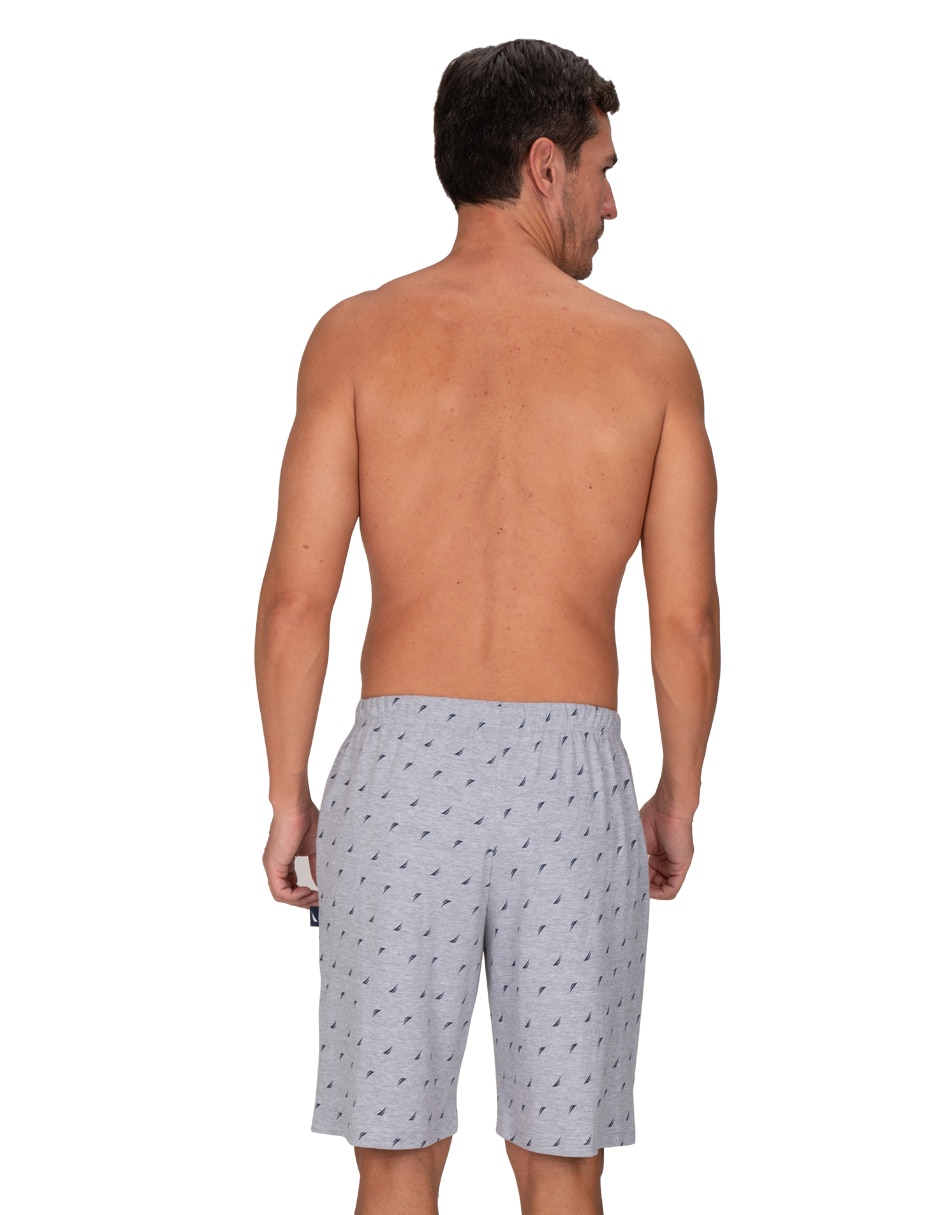 Pijama bermuda Nautica estampado logo para hombre
