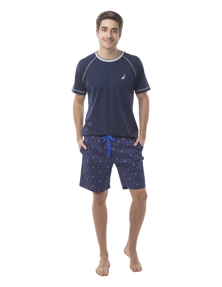 Pijama bermuda Nautica de algodón para hombre