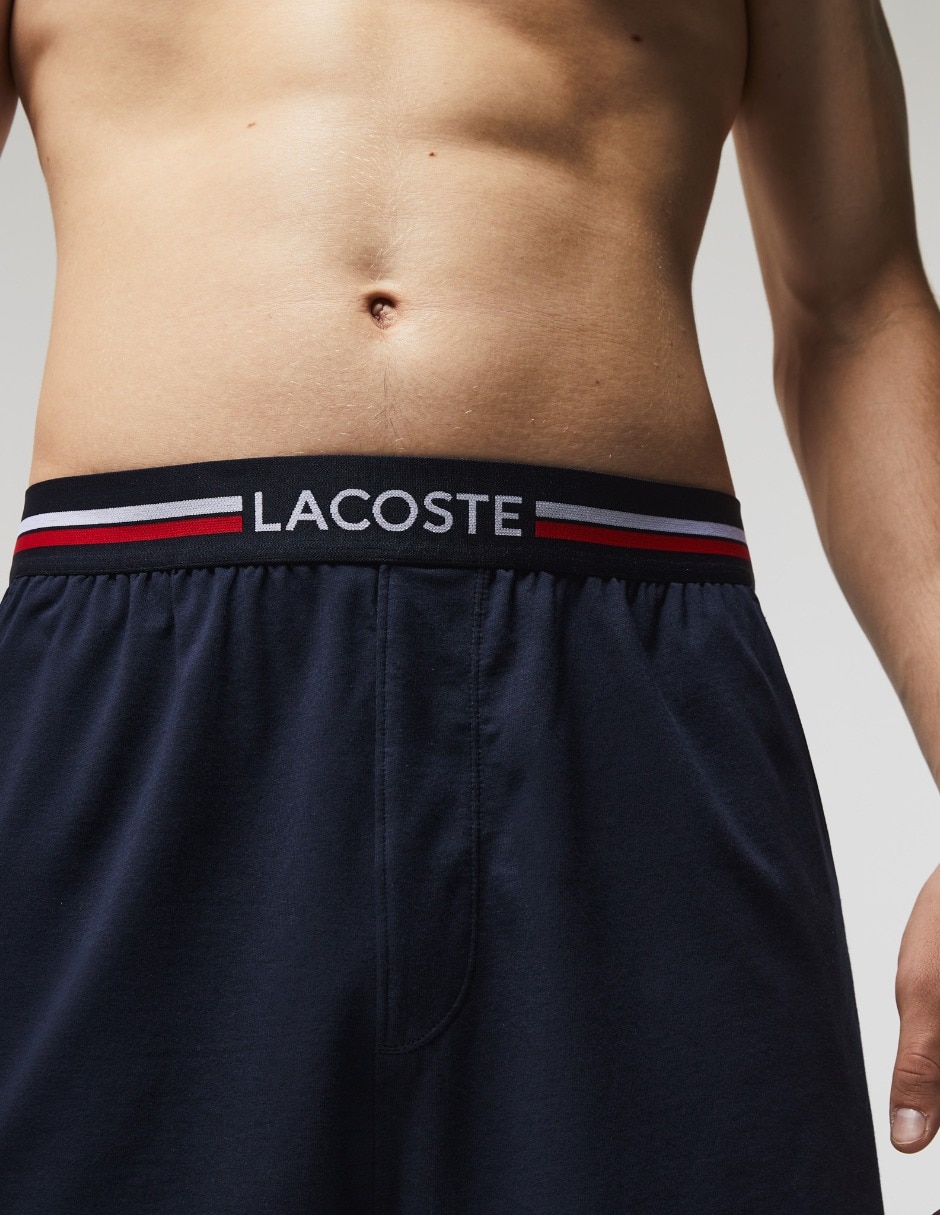 Pijama bermuda Lacoste de algodón para hombre