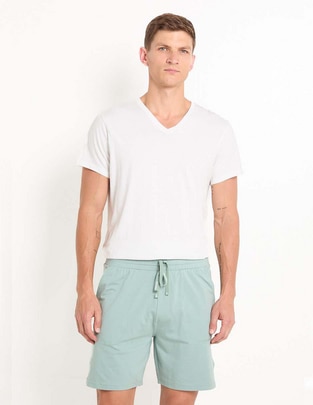 Pijama bermuda de algodón para hombre