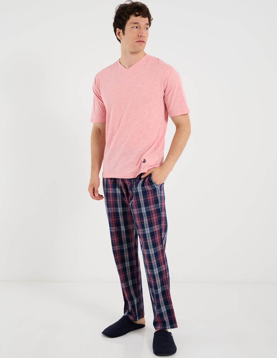 CONJUNTO PIJAMA ALGODÓN A CUADRO CONJUNTO PIJAMA ALGODÓN A CUADRO