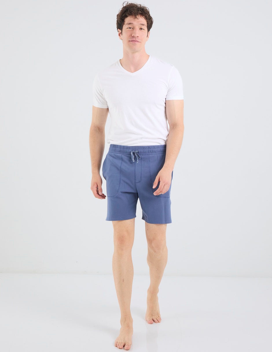 Pijama bermuda de algodón para hombre