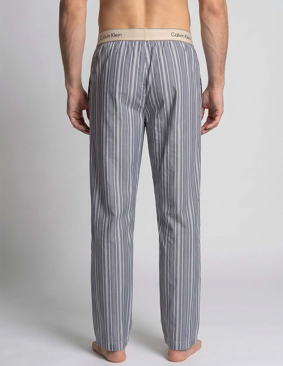 Pantalón pijama Calvin Klein estampado a rayas de algodón para hombre 2
