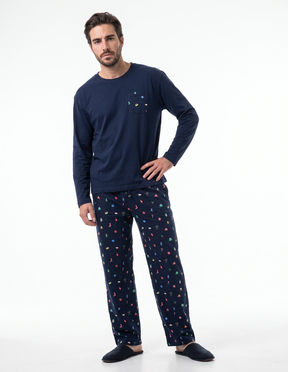 Conjunto pijama navideña para hombre