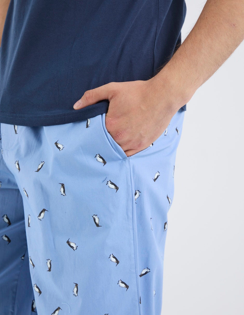 Conjunto pijama punto blanco para hombre