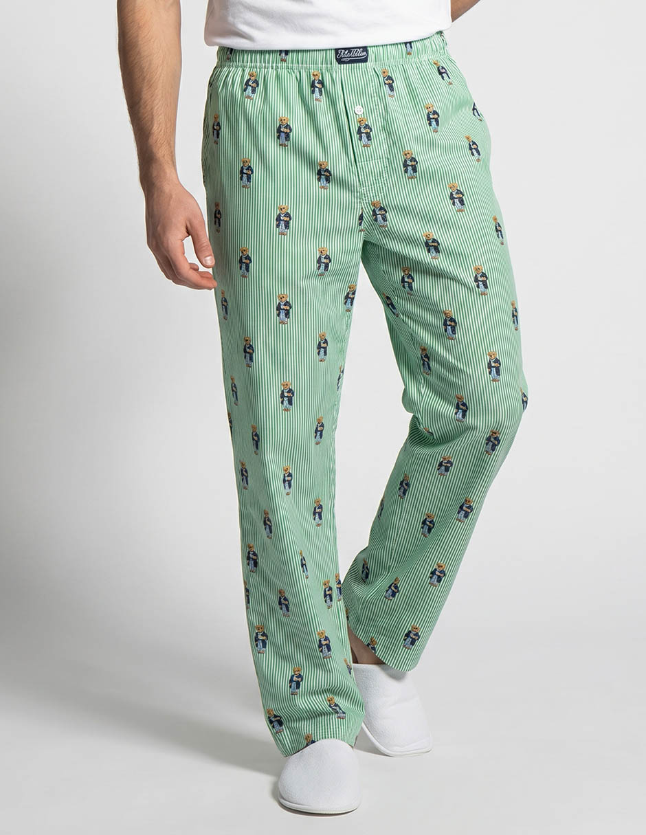 Pantalón pijama polo rl estampado logo de algodón para hombre