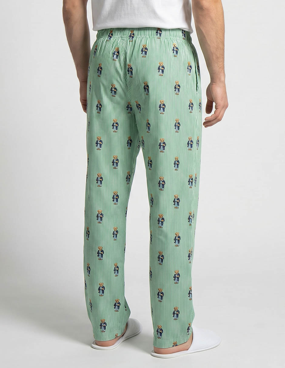 Pantalón pijama polo rl estampado logo de algodón para hombre 2