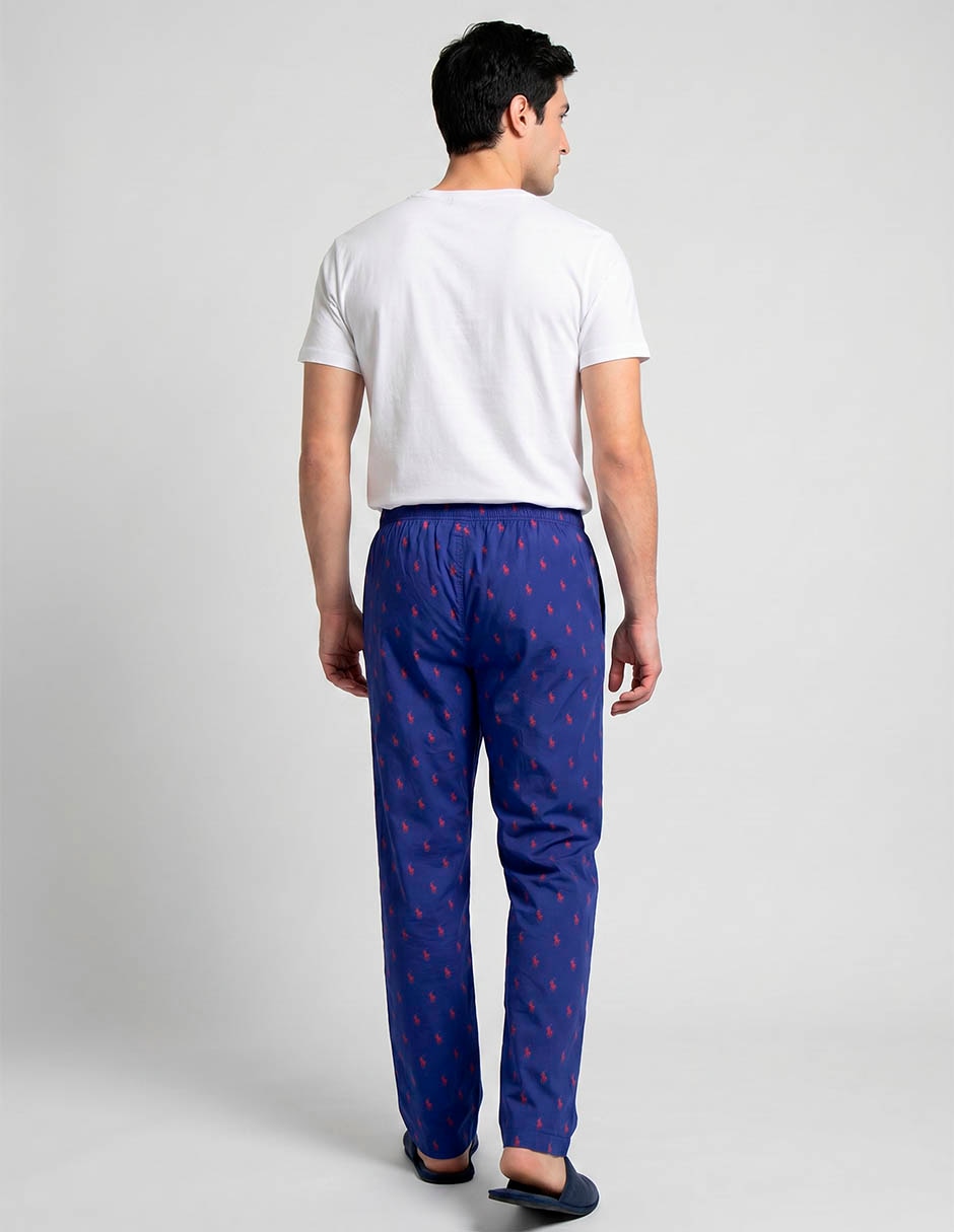 Pantalón pijama estampado logo de algodón para hombre 2
