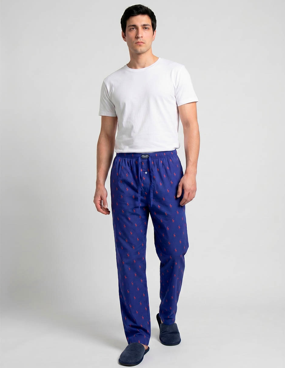 Pantalón pijama estampado logo de algodón para hombre 3