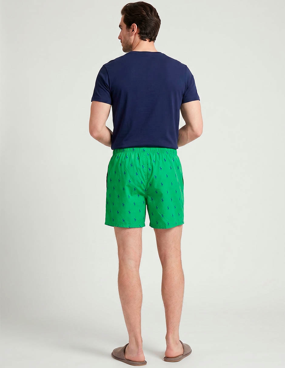Pijama short estampado logo de algodón para hombre 2