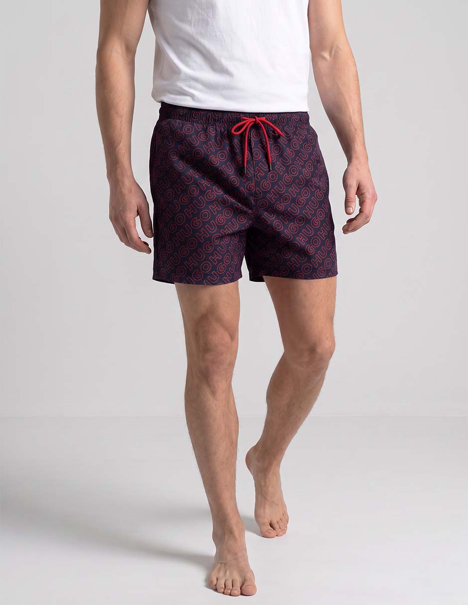 Pijama short estampado logo para hombre 3