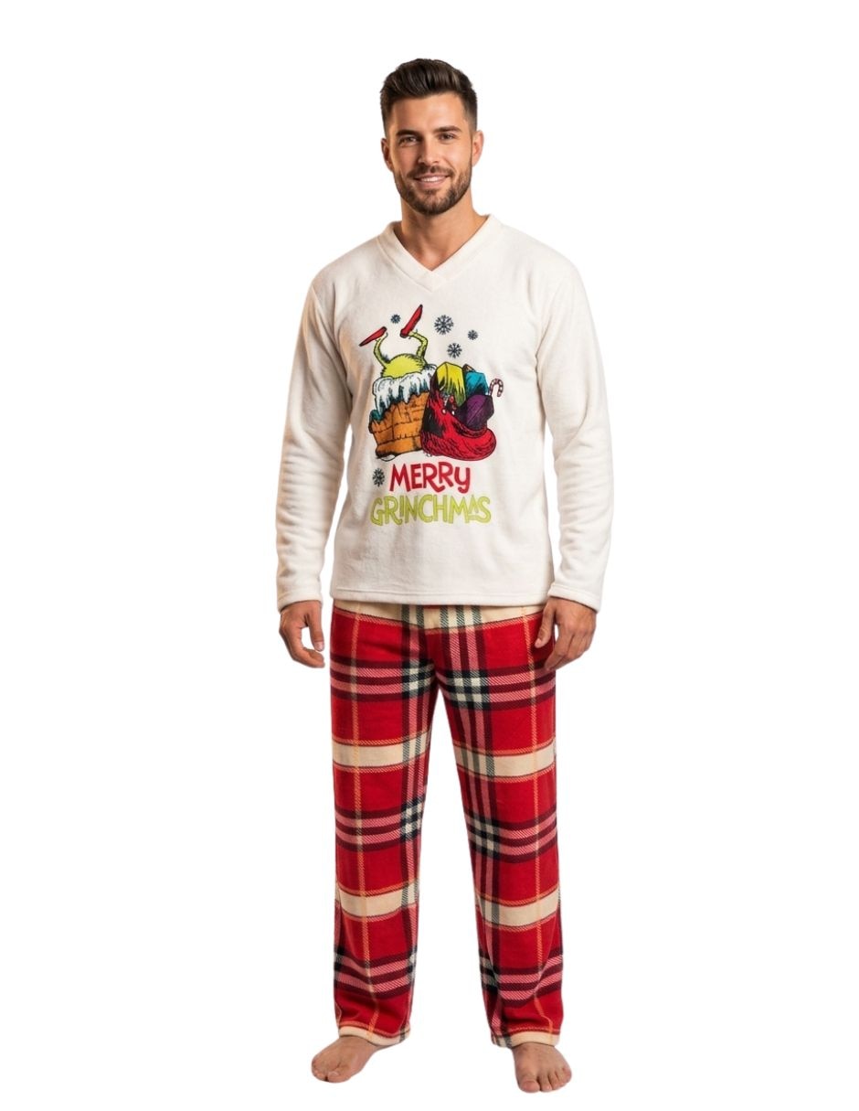 Conjunto pijama antinavidad para hombre